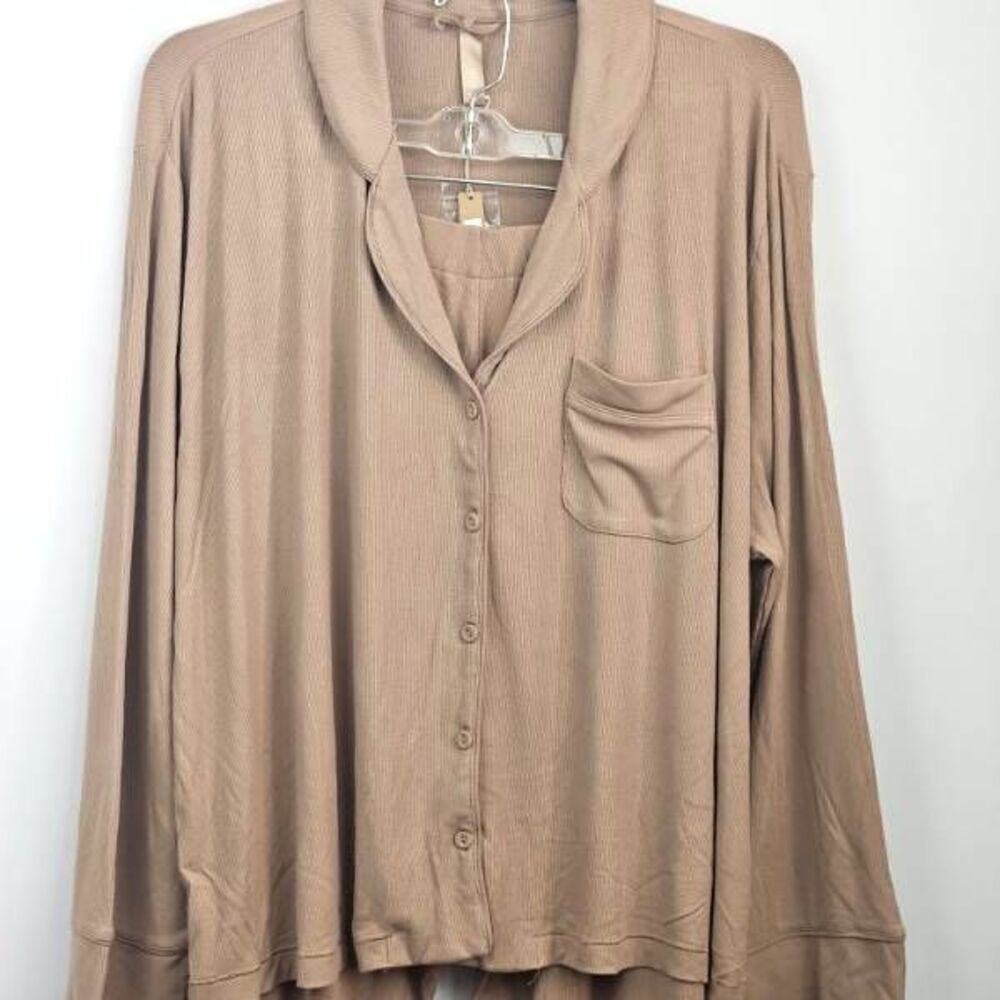 SKIMS RIBBED PAJAMA SET NWT
